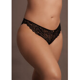Claire - Elastische Kant Slip met Gouden Details - Plus Size