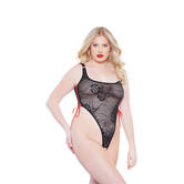 Kantloze Hoge Cut Teddy - Plus Size
