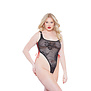 Kantloze Hoge Cut Teddy - Plus Size