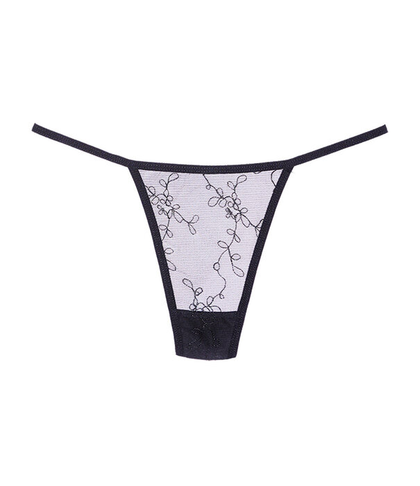 Allure Mesh Tanga - Één maat - Zwart