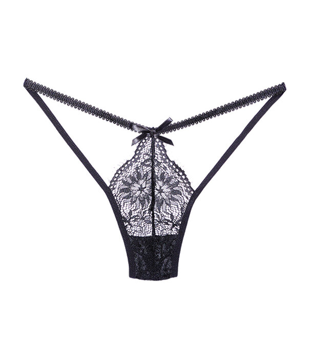 Allure Kant String - Één Maat - Zwart