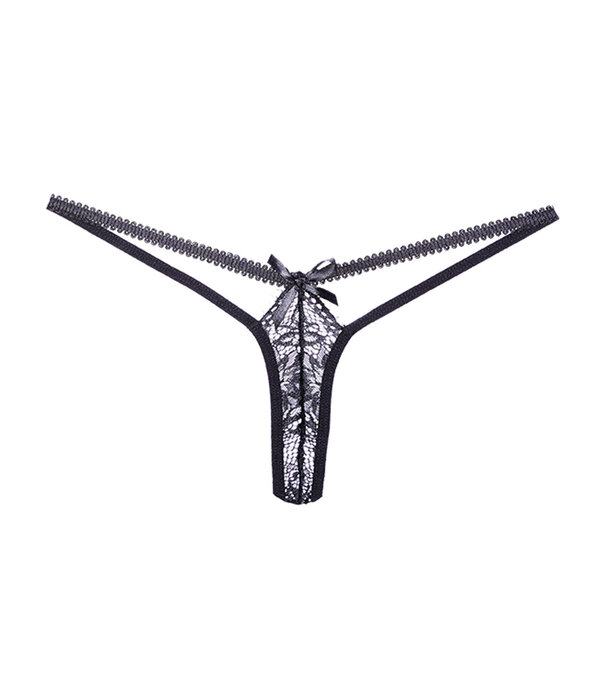 Allure Kant String - Één Maat - Zwart