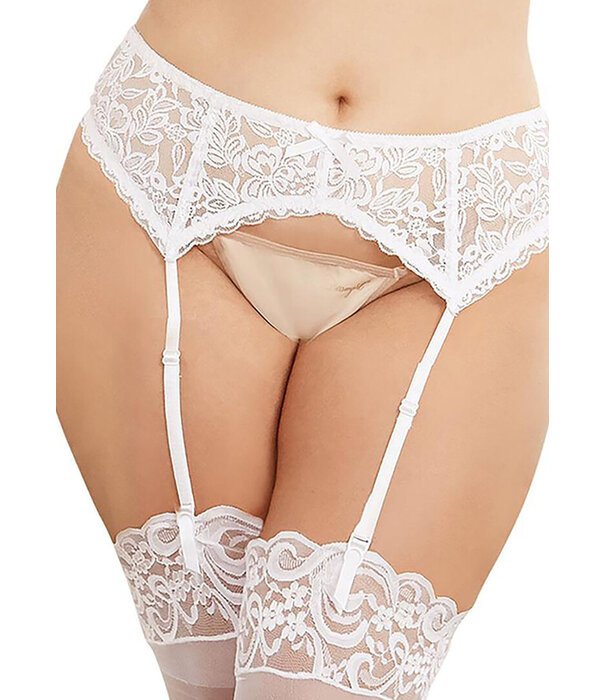 Dreamgirl Kant Garterbelt Diamant - Zwart