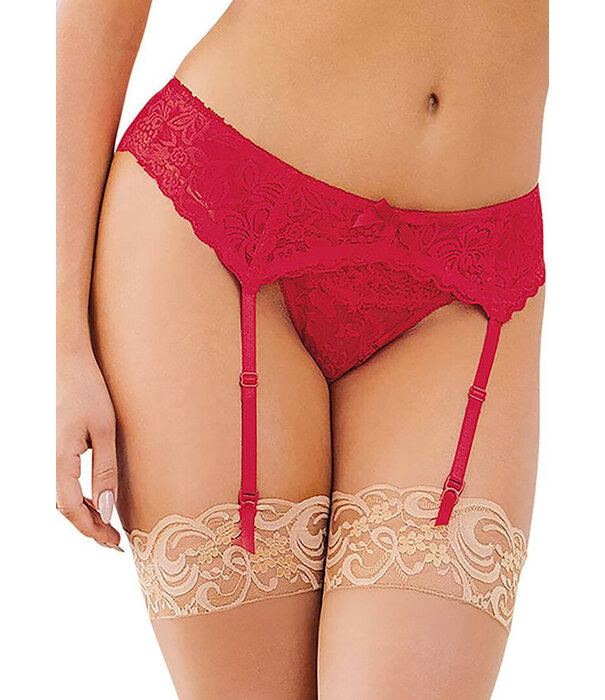 Dreamgirl Kant Garterband Diamant - Zwart