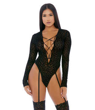 Feline - Verlangende Teddy met Lange Mouwen - XL
