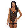 Your Lace or Mine - Teddy met Suspender Straps - XL