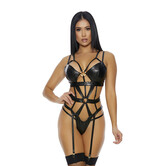 X Marks The Spot Cheetah Print Teddy - XL - Zwart
