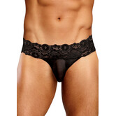 Micro Thong Pinch Back - S/M - Zwart
