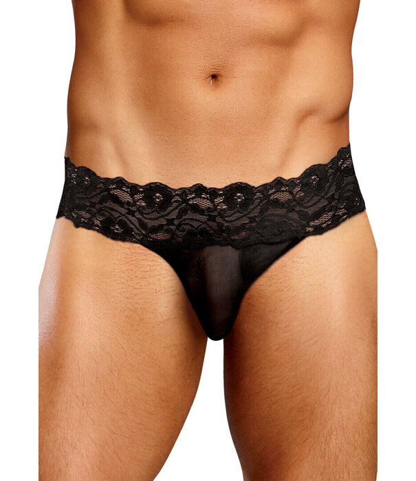 Male Power Micro Thong Pinch Back - L/XL - Zwart