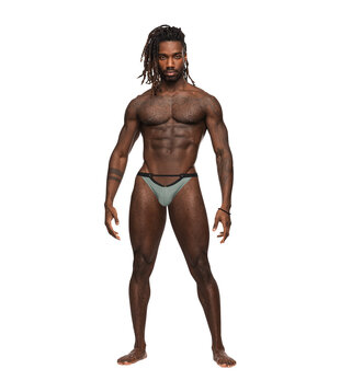Micro V Thong - S/M - Jade