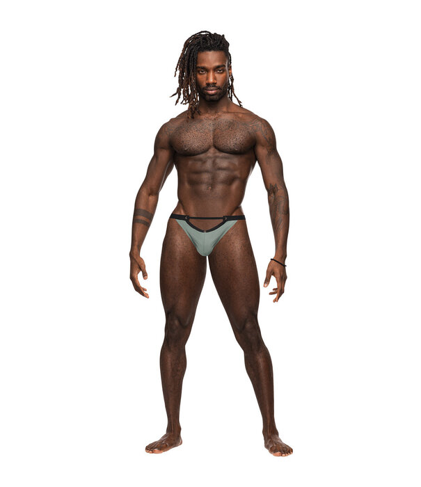 Male Power Micro V Thong - S/M - Jade