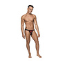 Micro Thong met Rode Cockring - S/M - Zwart