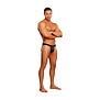 Micro G-string met Rode Cockring - S/M - Zwart