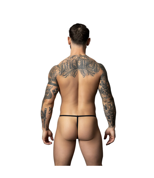 Male Power Wetlook G-String - One Size - Zwart
