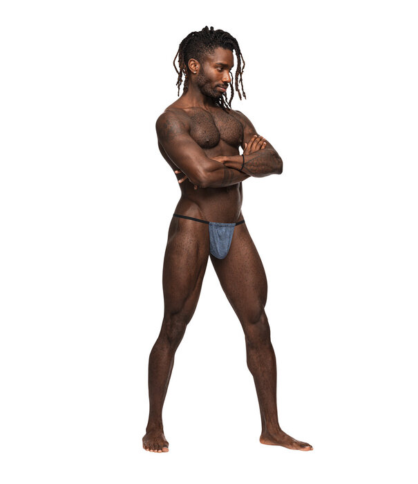 Male Power Posing Strap - Één maat - Blauw
