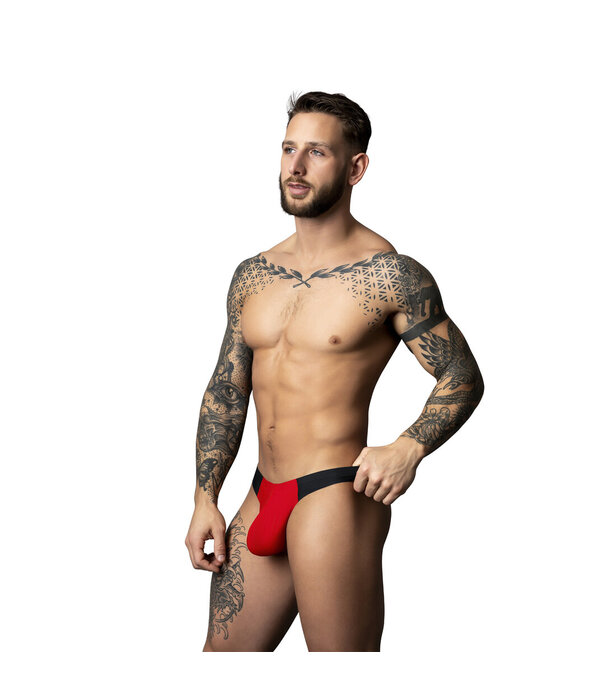 Male Power Bong Thong - S/M - Rood/Zwart