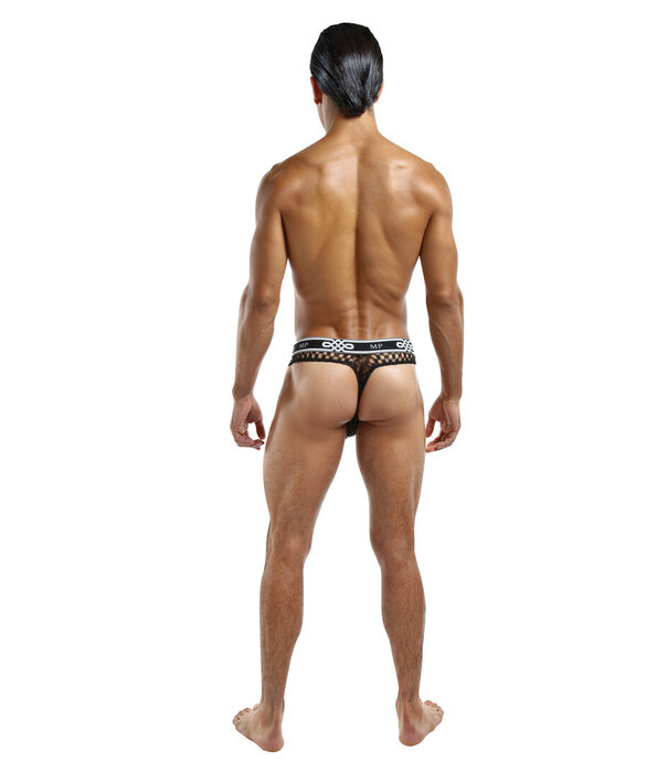 Male Power Lo Rise Thong - S/M - Zwart