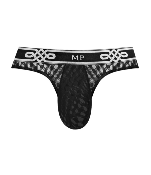 Male Power Lo Rise Thong - S/M - Zwart