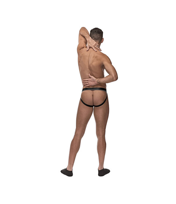 Male Power Cockring Jock met Zwarte Cockring - S/M - Bordeau