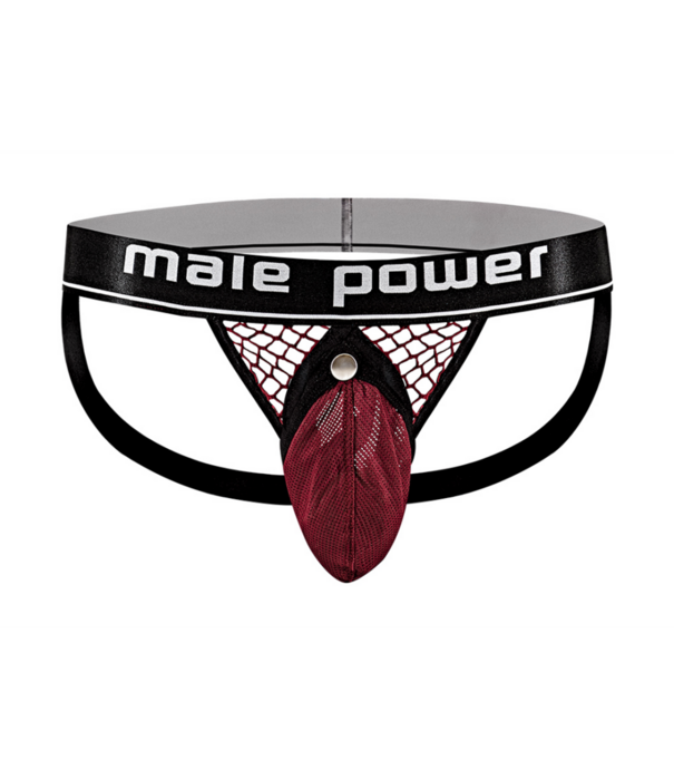 Male Power Cock Ring Jock - S/M - Bordeaux