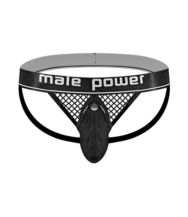Male Power Cock Ring Jock - L/XL - Zwart