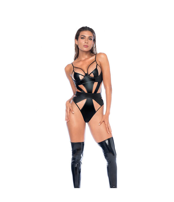 Mapalé Bodysuit - XL - Glanzend Zwart