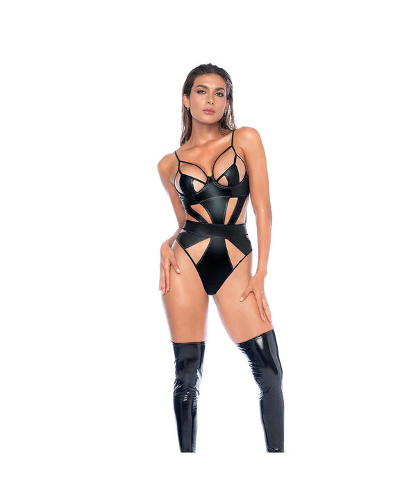 Mapalé Bodysuit - S - Glanzend Zwart