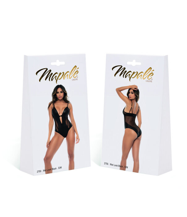 Mapalé Fenna - Bodysuit - S/M - Glanzend Zwart