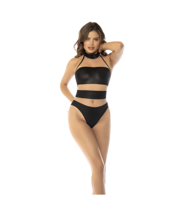 Mapalé Halter Bodysuit - M - Nude/Zwart
