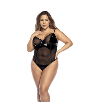 Bodysuit - 3/4X - Nat zwart