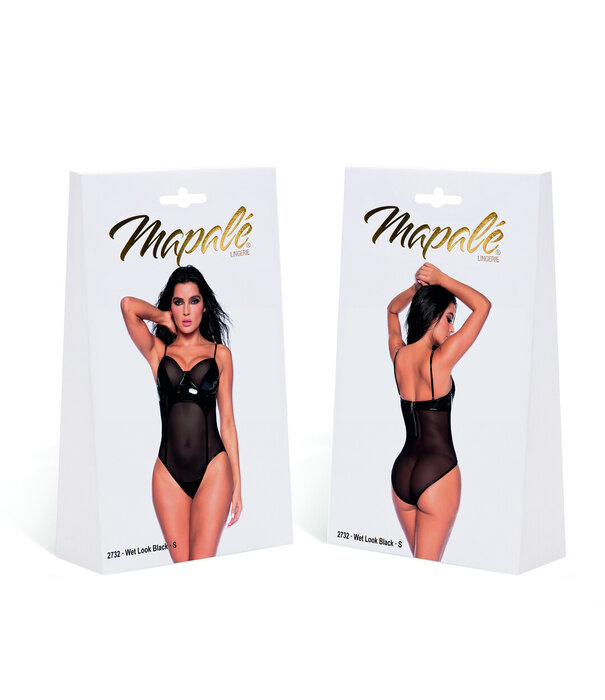Mapalé Bodysuit - XL - Glanzend Zwart