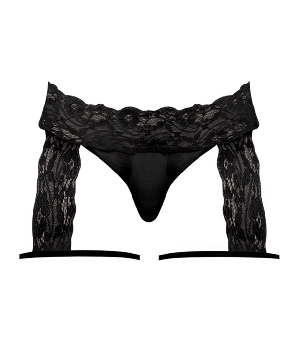 Male Power G-String Garter Short - S/M - Zwart