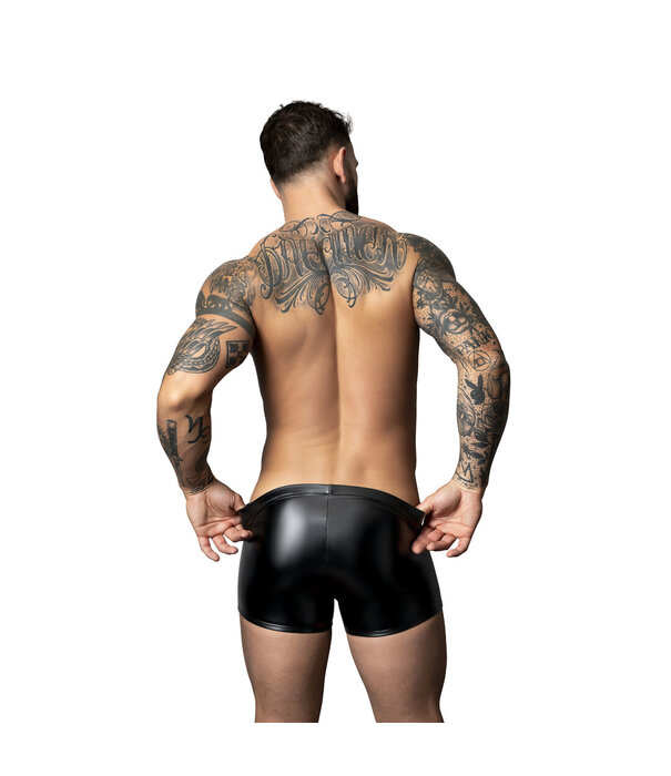 Male Power Wetlook Pouch Short - XL - Zwart
