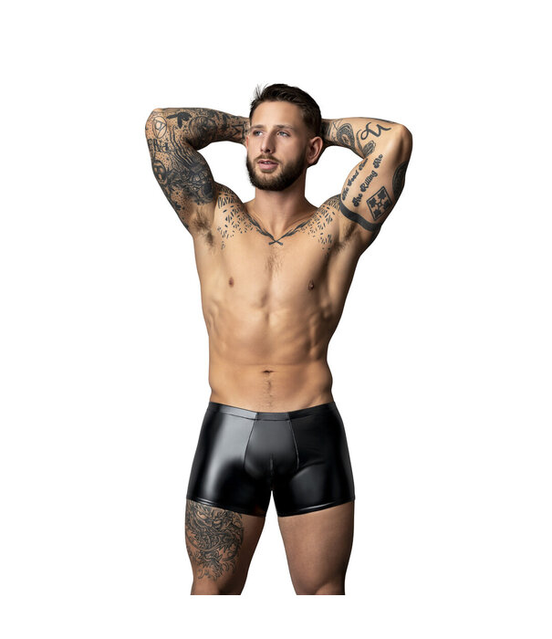 Male Power Wetlook Pouch Short - M - Zwart