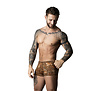 Pouch Short met Zwarte Cockring - L - Bruin Luipaard