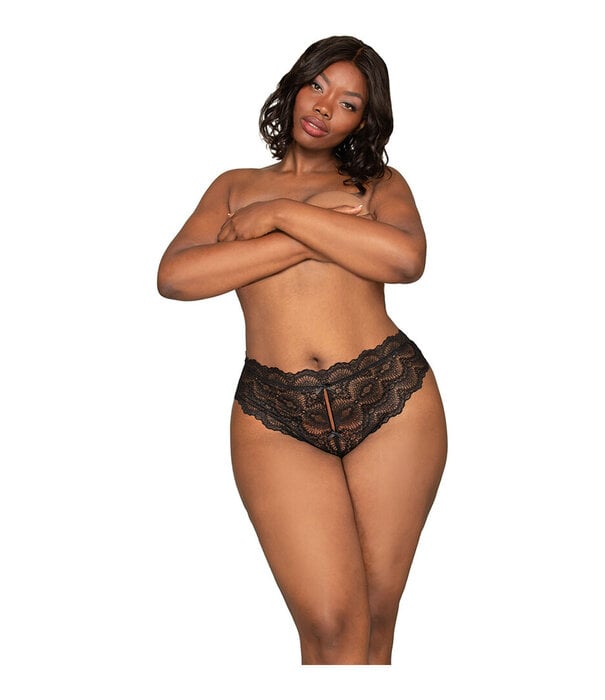 Dreamgirl Kant Tanga Panty met Open Kruis - 2X - Zwart