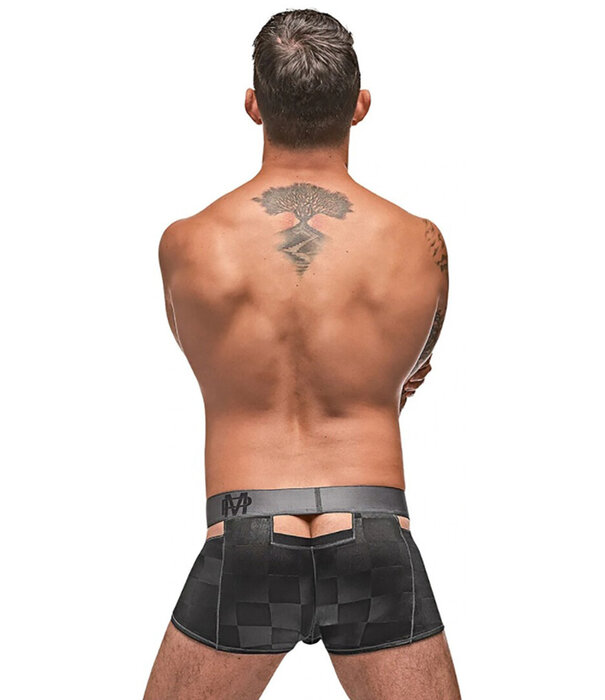 Male Power Cutout Shorts - S - Zwart