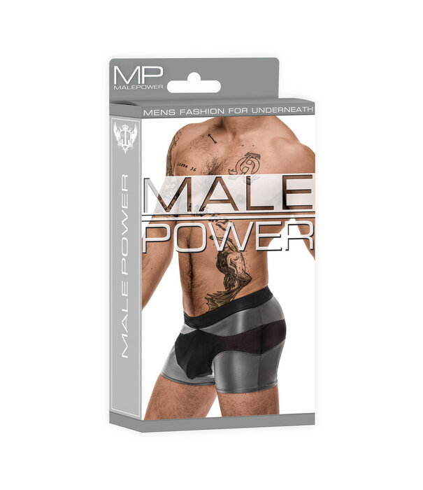 Male Power Shorts - L - Grijs