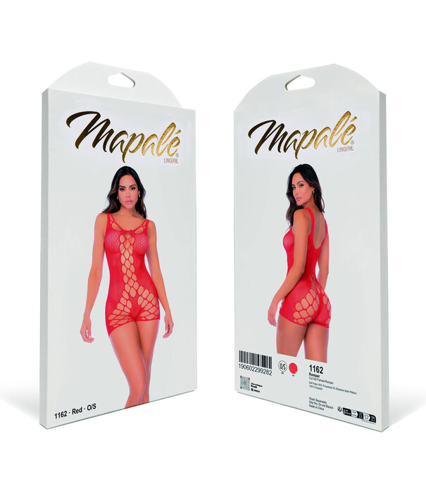 Mapalé Cut Out Visnet Romper - One Size - Rood