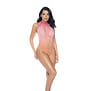Bloemen Halter Ombre Bodysuit - Één maat - Zonsondergang