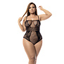 Visnet Bodysuit - Koning Maat - Zwart