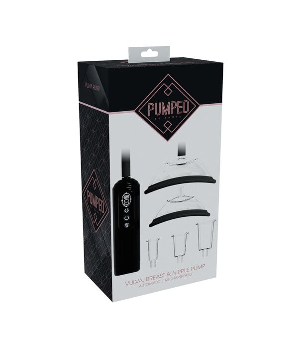 Pumped by Shots Automatische Vagina Borst- en Tepelpomp - Zwart