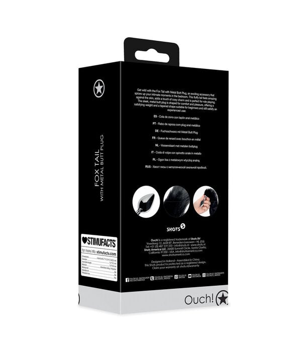 Ouch! by Shots Vossenstaart met metalen buttplug