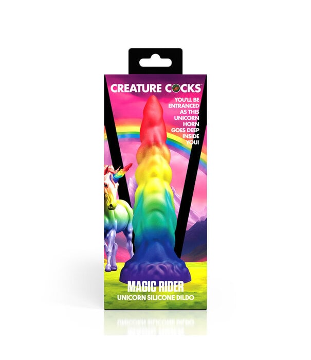 Magic Rider - Eenhoorn Silicone Dildo - Regenboog