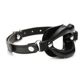Juicy Lips - Siliconen Open Mond Gag - Zwart