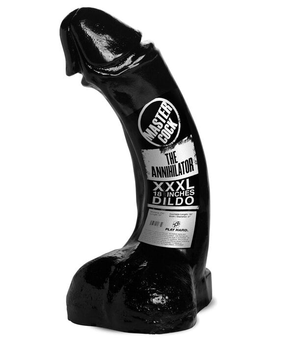 De Annihilator XXXL Dildo - 18 inch - Zwart