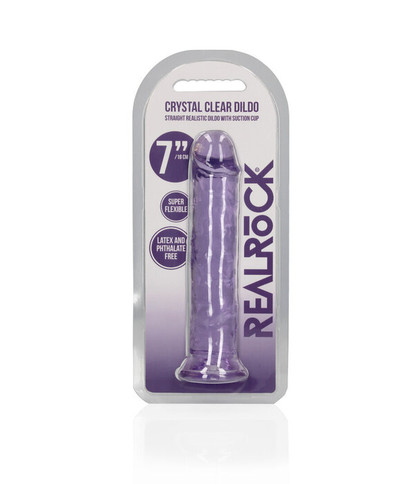 RealRock by Shots Rechtdoor Realistische Dildo met Zuignap - 7'' / 18