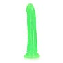 Slank Realistisch Dildo met Zuignap - Glow in the Dark - 7'' / 18 cm