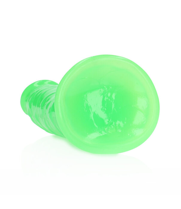 RealRock by Shots Slank Realistisch Dildo met Zuignap - Glow in the Dark - 7'' / 18 cm
