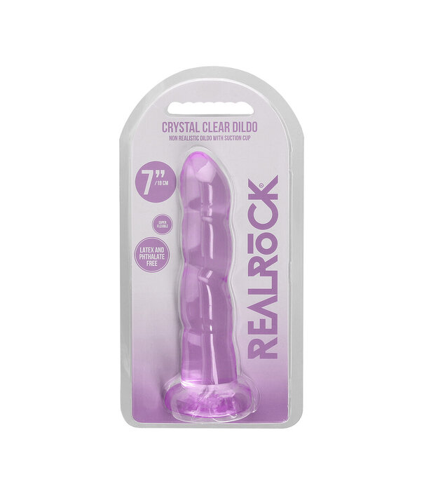 RealRock by Shots Niet-realistische Dildo met Zuignap - 7 / 17 cm